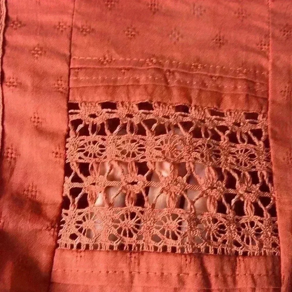 Universal Thread Boho Lace Crochet Puff Sleeve Cotton Top Size Small - Picture 7 of 12